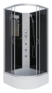 Душевая кабина Niagara NG-3502-14BKG с гидромассажем 100x100см серебро/тонированное